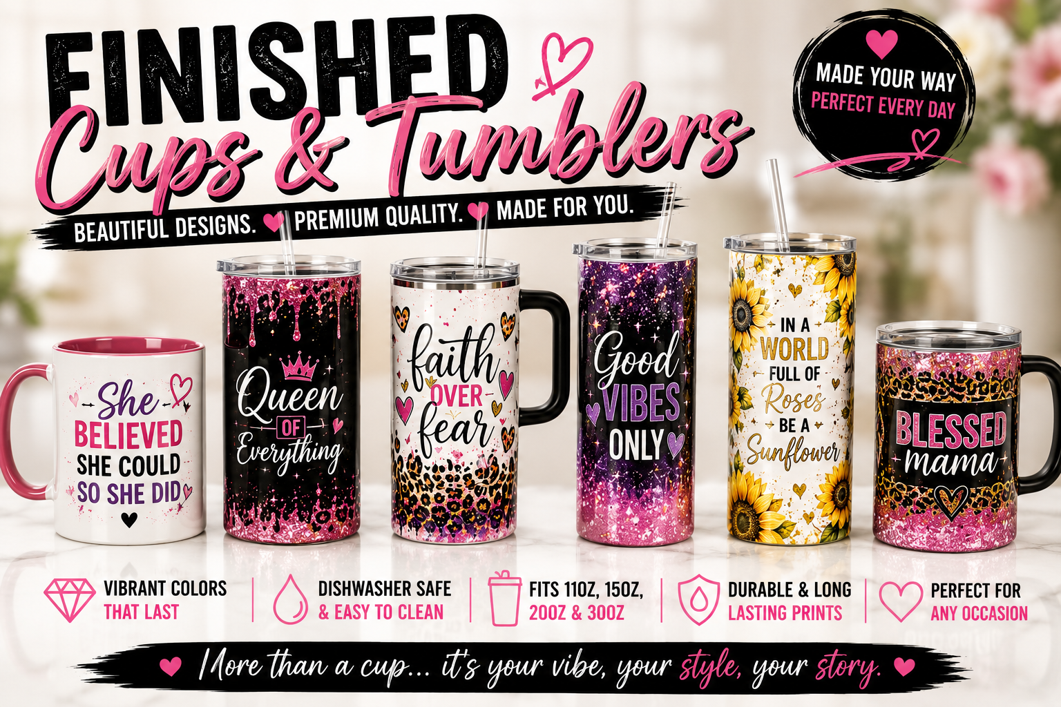 Finished Cups & Tumblers
