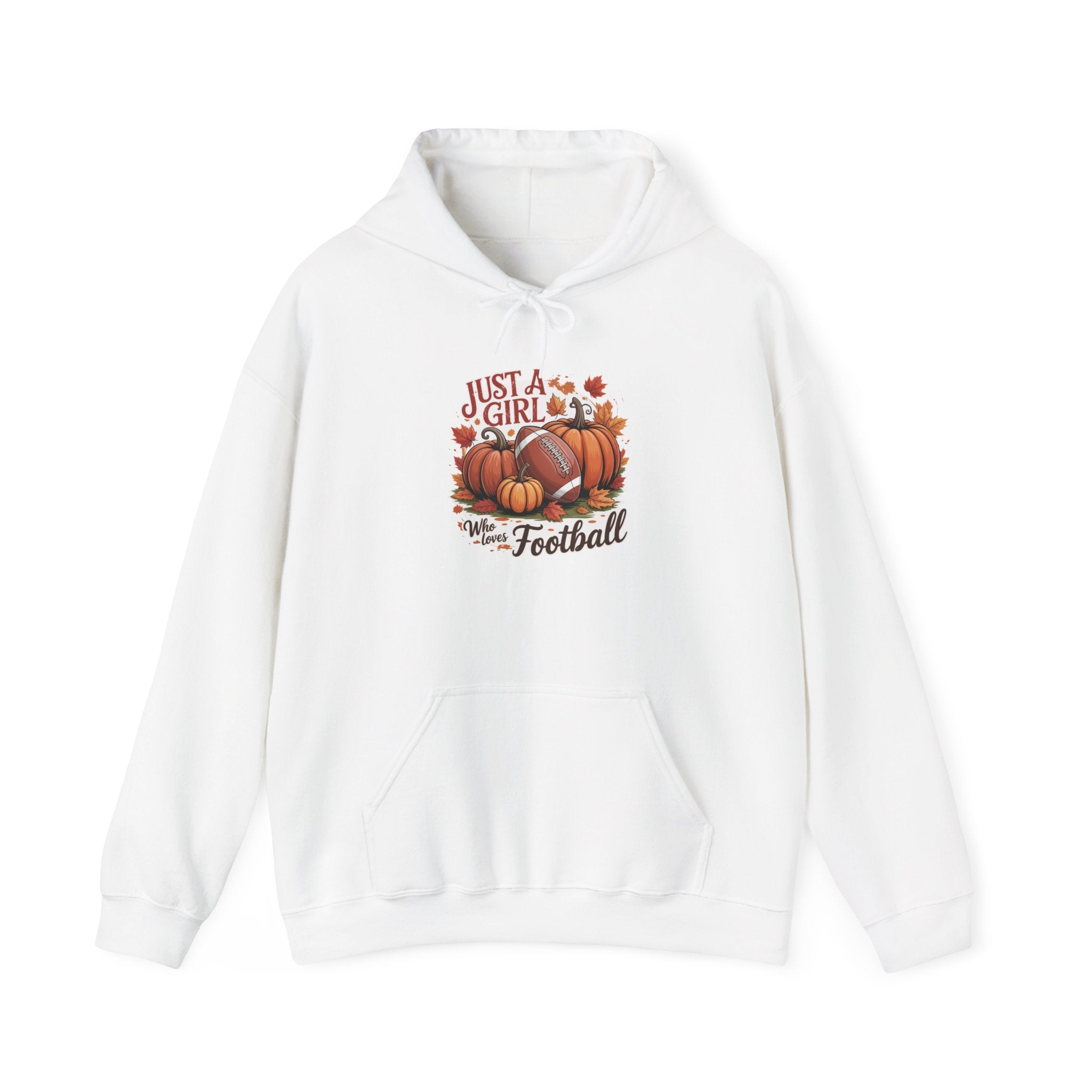 Fall Football Hoodie for Girls, Cozy Fall Sweatshirt, Perfect Football Fan Gift, Autumn Casual Wear, October Celebrations