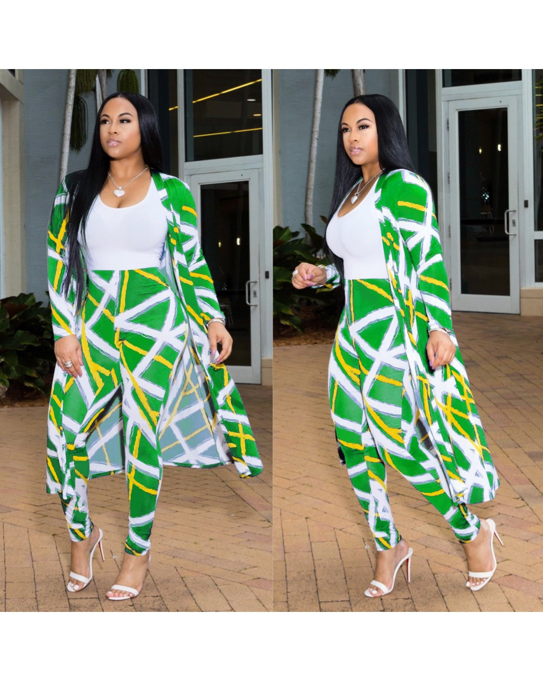 Floral Print Cape & Leggings 2-Piece Set