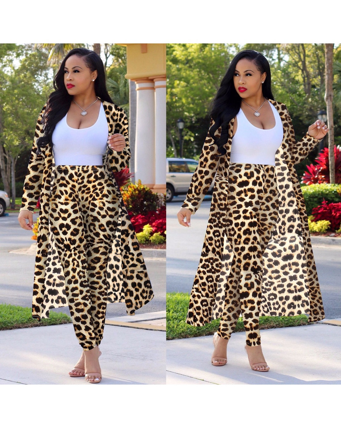 Floral Print Cape & Leggings 2-Piece Set