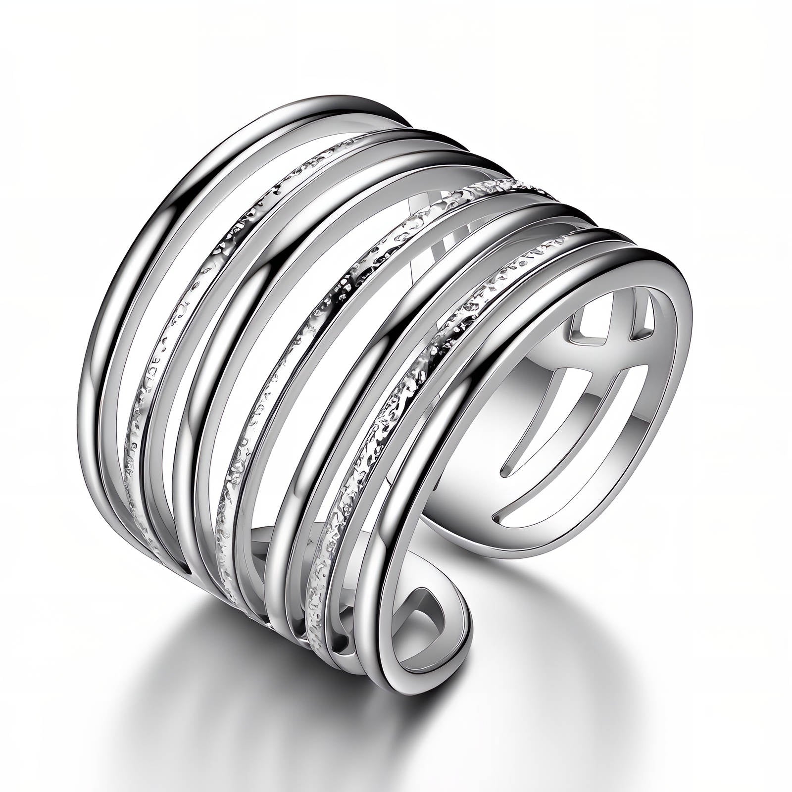Adjustable Stainless Steel Statement Ring – Waterproof