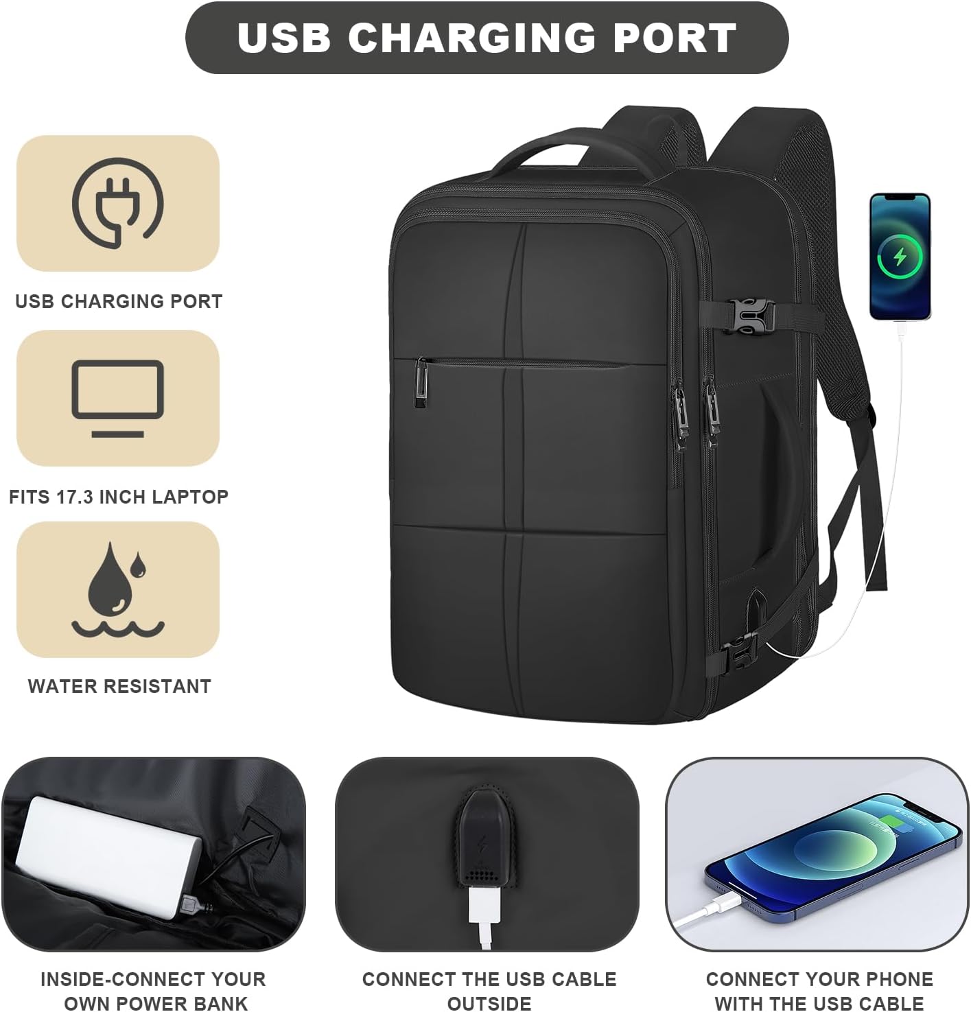 Voyage Pro 50L Travel Backpack – Versatile. Durable. Ready for Takeoff.