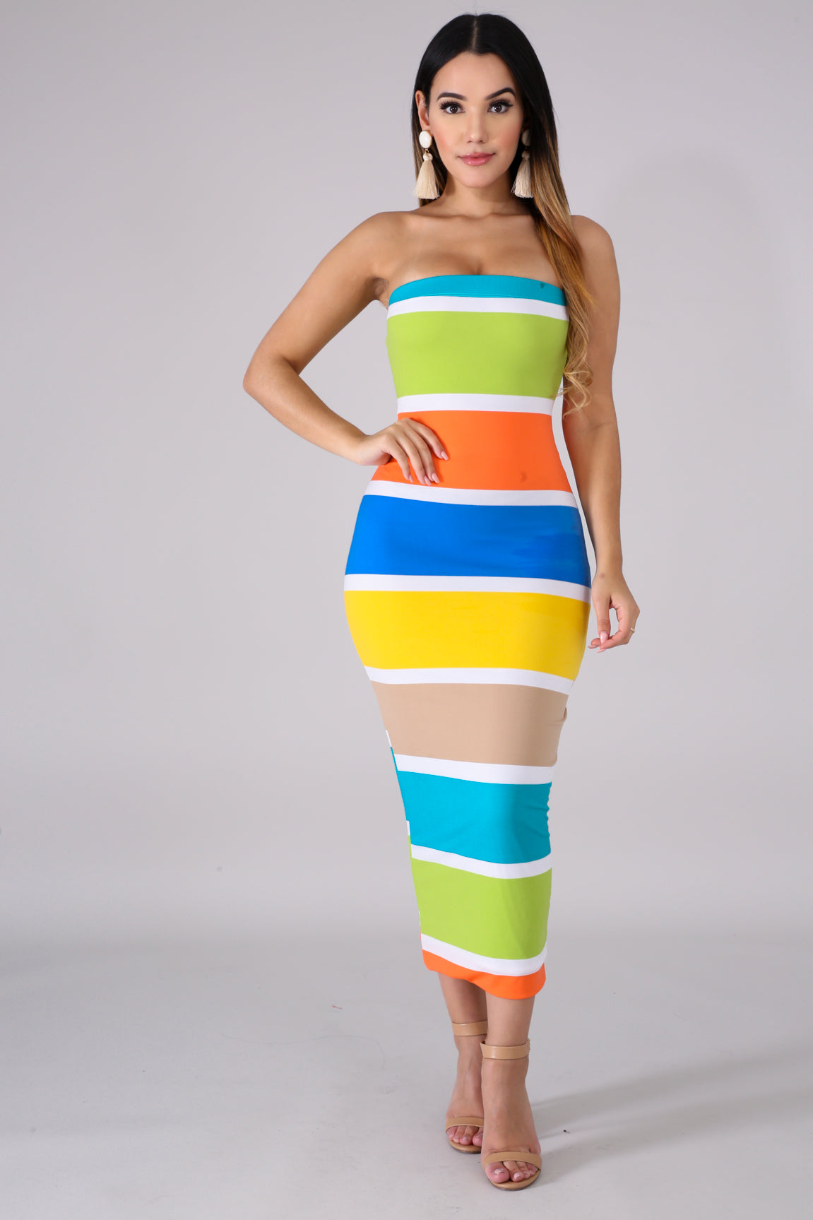 Tube Color Block Dress