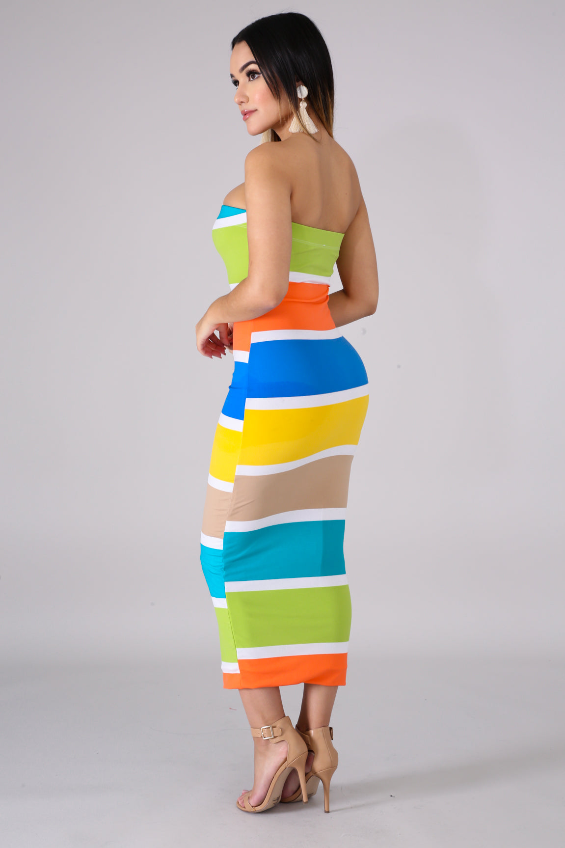 Tube Color Block Dress